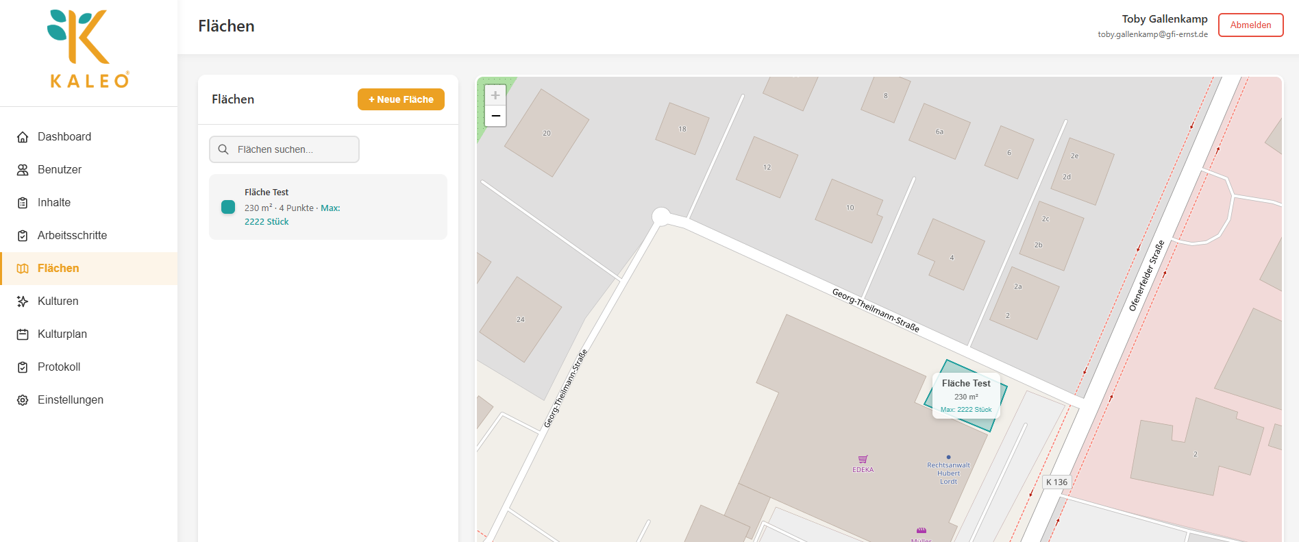 KALEO Webportal Kulturplan – Planung Zierpflanzenbau
